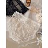 Plus Size Women French Style Sexy Lace Triangle Underwear Pure Cotton Crotch Breathable  Panties