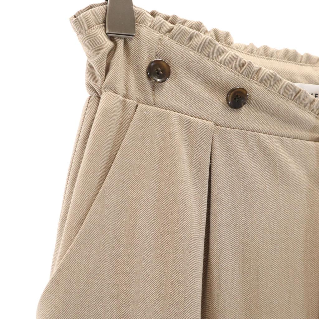 AMERI UNDRESSED Haft w jodełkę z liśćmi wysoki stan Szerokie spodnie S beżowy Kobiety Używane