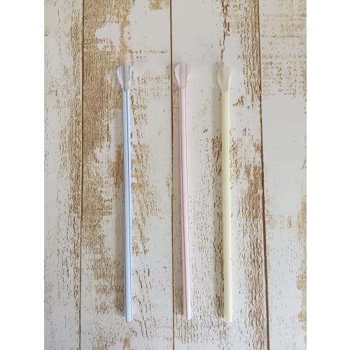 Yamato Bussan White Straws, 21cm, Good for Business, No Bag, Boxed, 500 Straws per Box