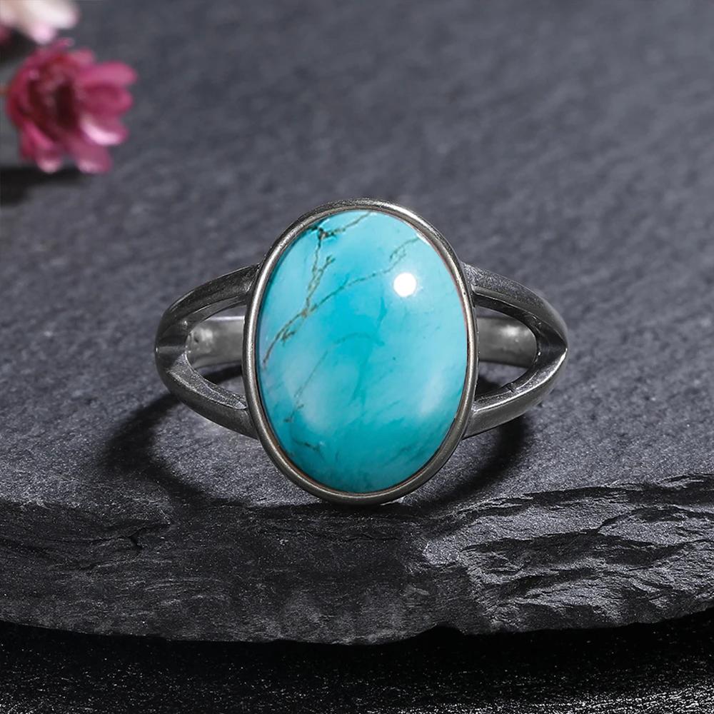 

Кольца из стерлингового серебра S925, большие 10*14 мм, овальные кольца из натурального лунного камня с тигровым глазом для мужчин и женщин, обручальные кольца, ювелирные изделия 10