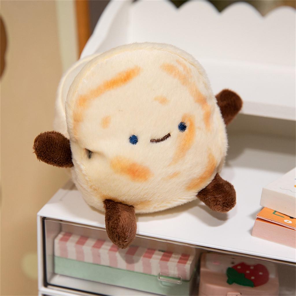 Chinese Plush Hamburger Toy Keychain Pendant Bag Decoration Kids Gifts 12cm