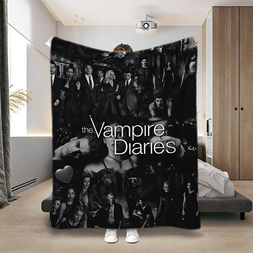Printed Blanket Picnic Blankets Warm Blanket Soft and Comfortable Blanket Home Travel The V-Vampires D-Diaries Birthday Gift