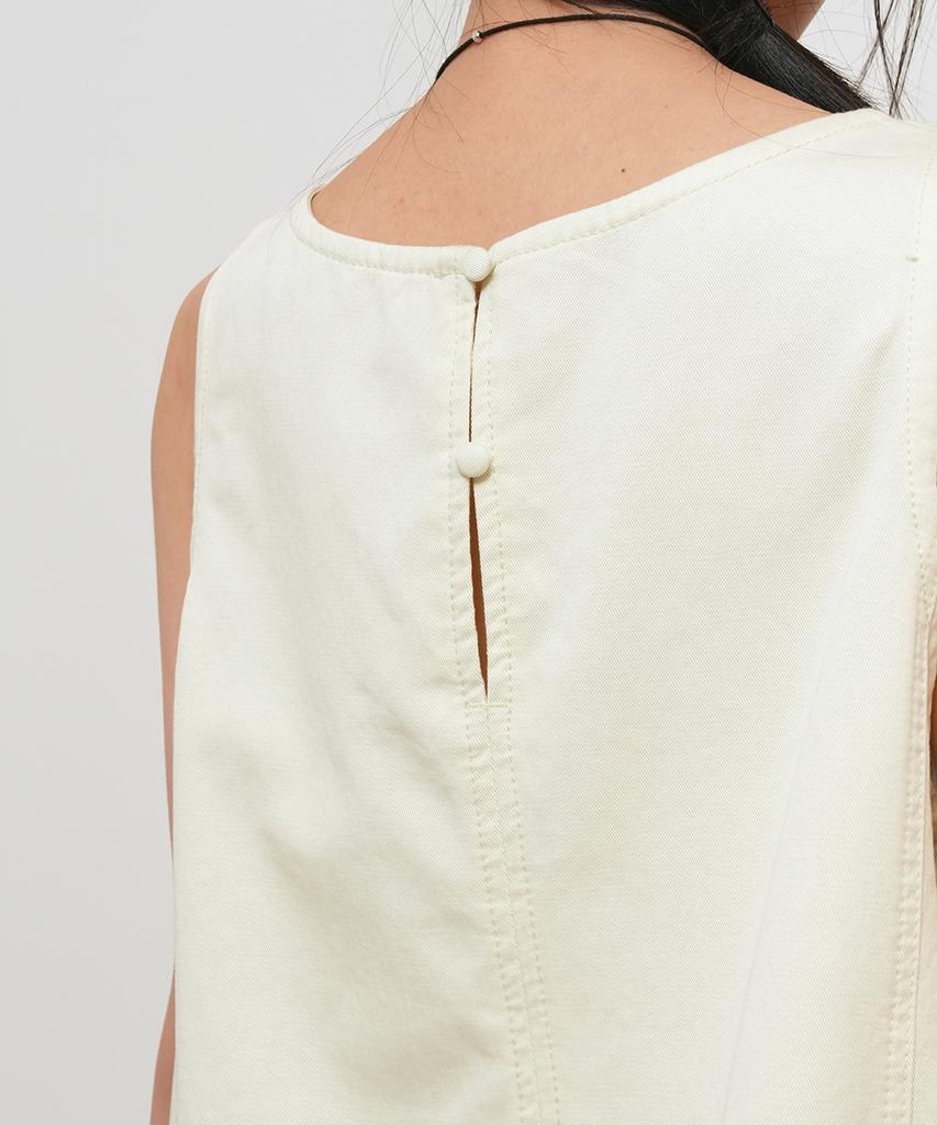 General Idea Minimal Twill Dress [Ivory] / Gf2Lop515