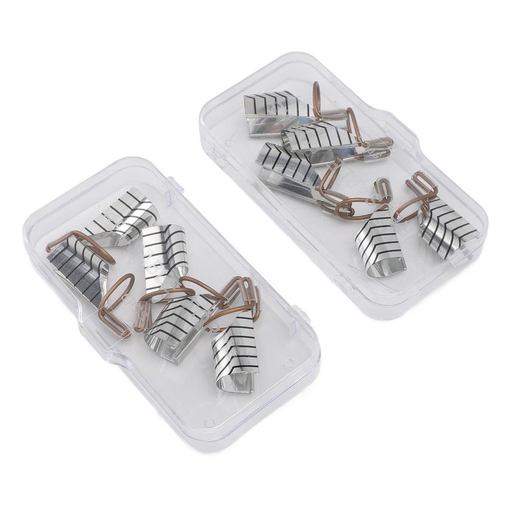 10 Stück Nagelverlängerungsformen Wiederverwendbares Metall Langlebig Tragbar Nagelverlängerungsschutzformen für Heim-Salon-Gebrauch