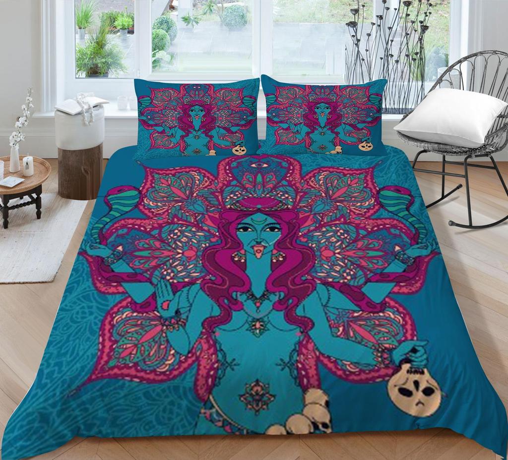 Bohemian Style Duvet Cover Set Boho Bedding Cover Pillowcase Boho Home Bed Clothes Man Quilt Cover King Size Bed Clothes