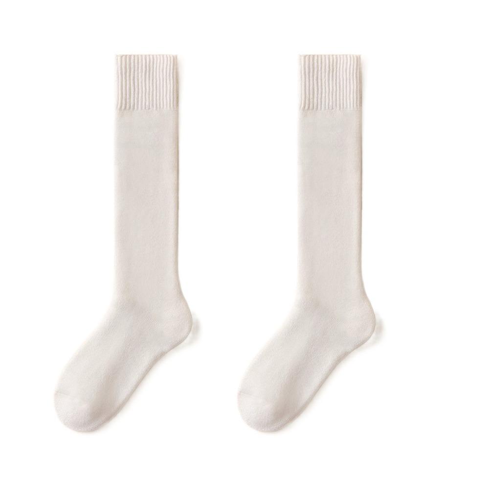 New Thickened Cashmere Calf Socks for Men Solid Color Warm Tools Winter Long Socks Cold-Resistant Calf Socks