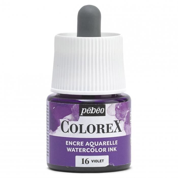Encre Aquarelle - PEBEO - Colorex - 45 ml - Couleur Violet - Mixte