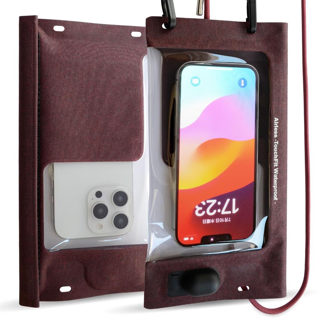 Smarfy Airless TouchFit Waterproof Case with Vacuum Waterproof Pouch for IPX8 Long Vacuum Double Card Compatible with Multiple Perfect for Underwater