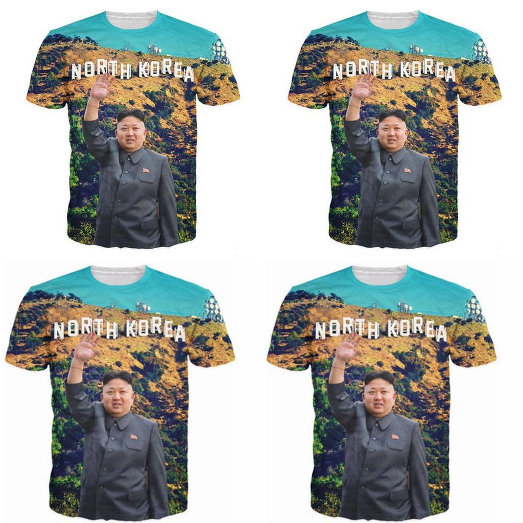 Moda Fresca Nueva Unisex Kim Jong Un Divertida Impresión 3D Casual Camiseta Top