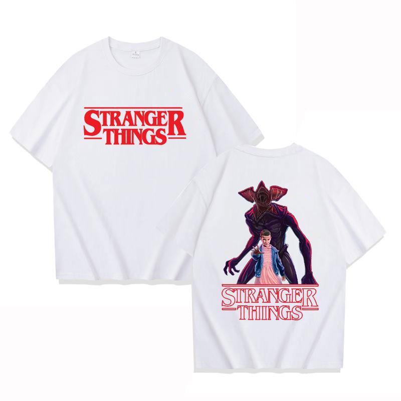 Unisex Stranger Things Graphic T-Shirt - Short Sleeve, Round Neck Casual Top