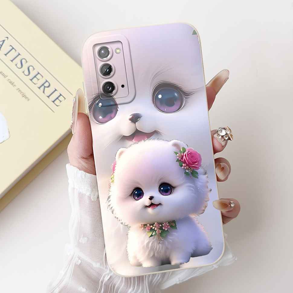 For Samsung Galaxy Note20 4G Case SM-N980F Popular Love Soft Silicone Cover For Samsung Note20 5G 6.7" Cute Butterfly Bumper