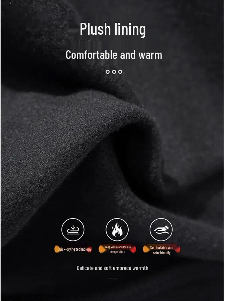 Men's Quick-Dry Fleece-Lined Base Layer for Outdoor Sports, Hiking, Mountaineering, Skiing, and Fitness