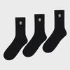 CIRCLE LOGO SOCKS 3PACK Black