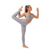 2-teiliges nahtloses Yoga-Set für Damen, High-Waist-Yogahose, Sport-BH, dehnbar, atmungsaktiv, Fitness, Fitnessstudio, Training, formgebend, Activewear