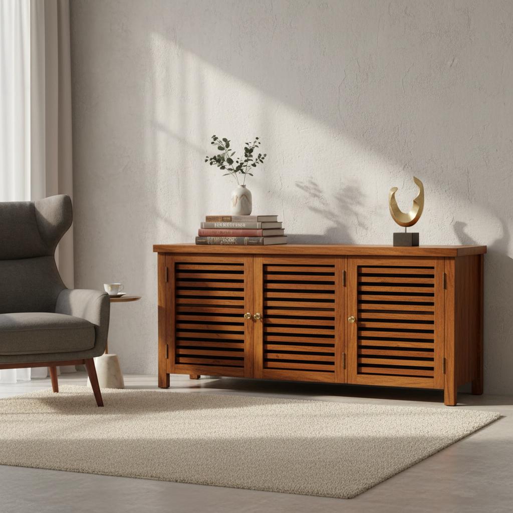 Wooden Sideboard Cabinet Storage Self | Cupboard Bedside Furniture, Nightstand Door Console Home Decor Furniture | Farmhouse Furniture Art