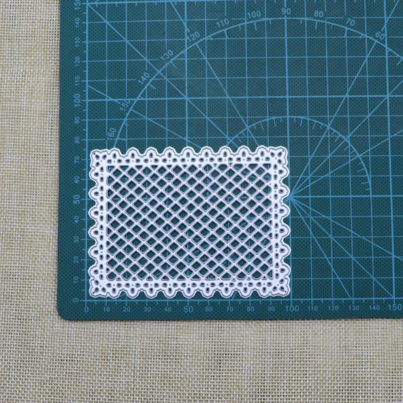 

Прямоугольный фон решетчатая рамка металлические штампы для скрапбукинга фотоальбом изготовление открыток серебряный