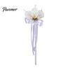 Bridal Car Handle Accessories Calla Lily Wedding Door Decorative Flower, White Artificial Flower Bouquet Coordinated Motorcade Styling with