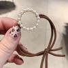 New Beautiful Pearl Hair Rope Adult Fine Ball Head Rope Hair Ring for Women