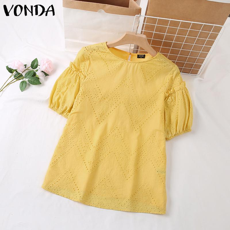 

Женские топы с короткими рукавами и вырезами VONDA из 100% хлопка