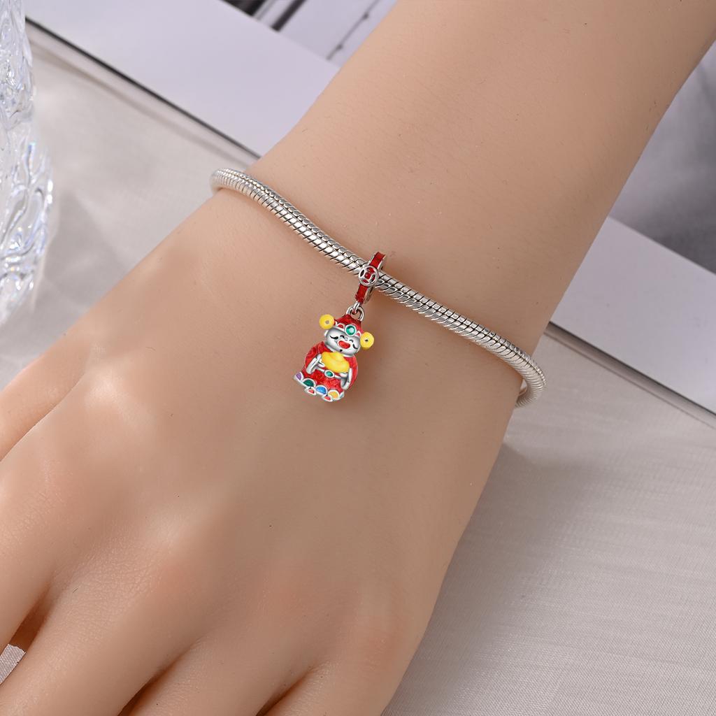 Charms Plata  God Of Wealth Beads Fit Original  Bracelets Charms For Women Jewelry Diy Making Gifts