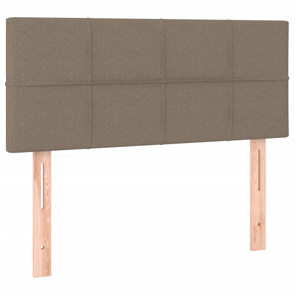 Box Spring Bed with Mattress & LED Light Taupe 120 x 190 cm Fabric