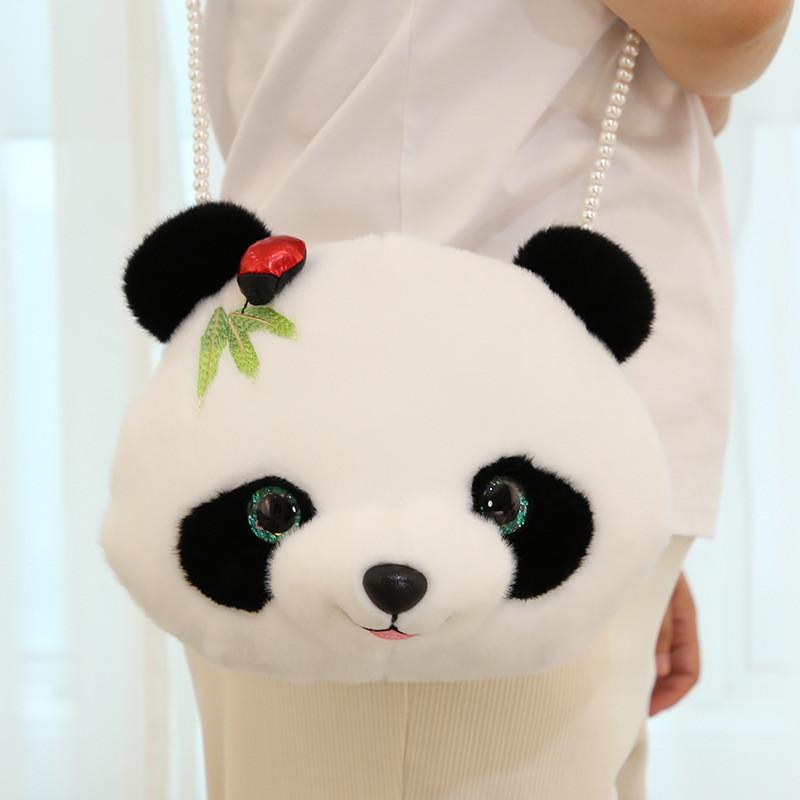 New Cartoon Panda Chain Bag Outdoor Lovely Plush Doll Messenger Bag