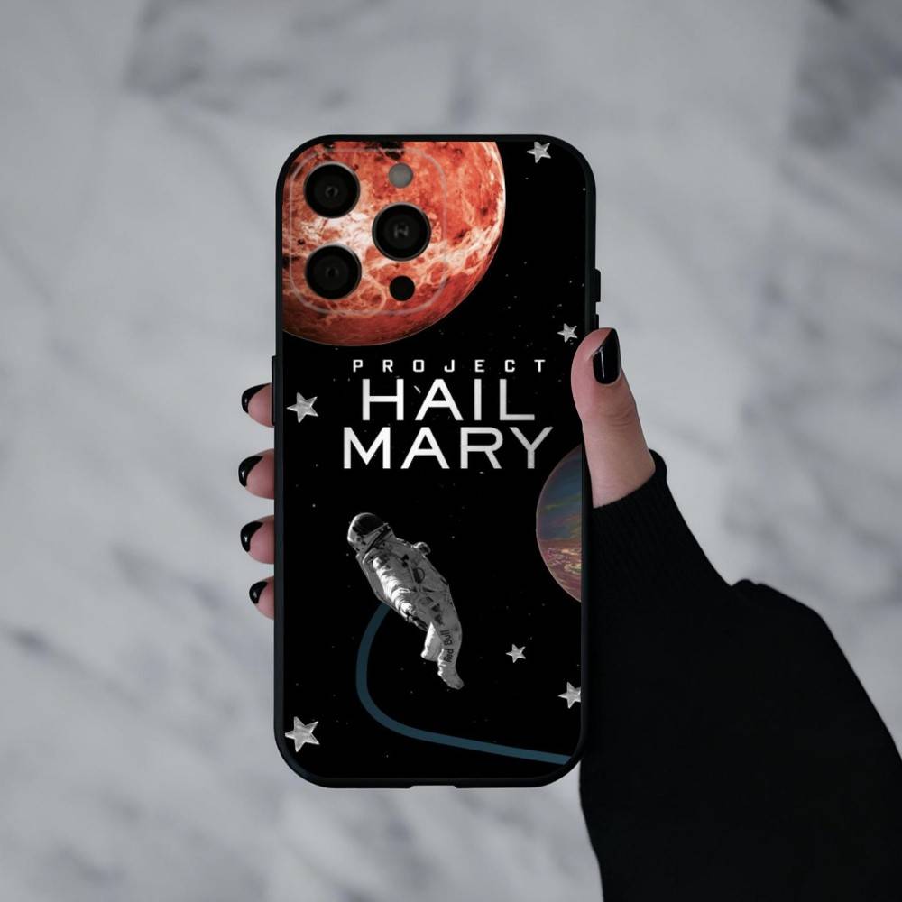 Trendiges Filmprojekt Hail M-Mary Kissen Handyhülle Für iPhone 17pro, 16,15,14,13,12,11 X XR Plus,Andere Weiche Schwarze Hülle