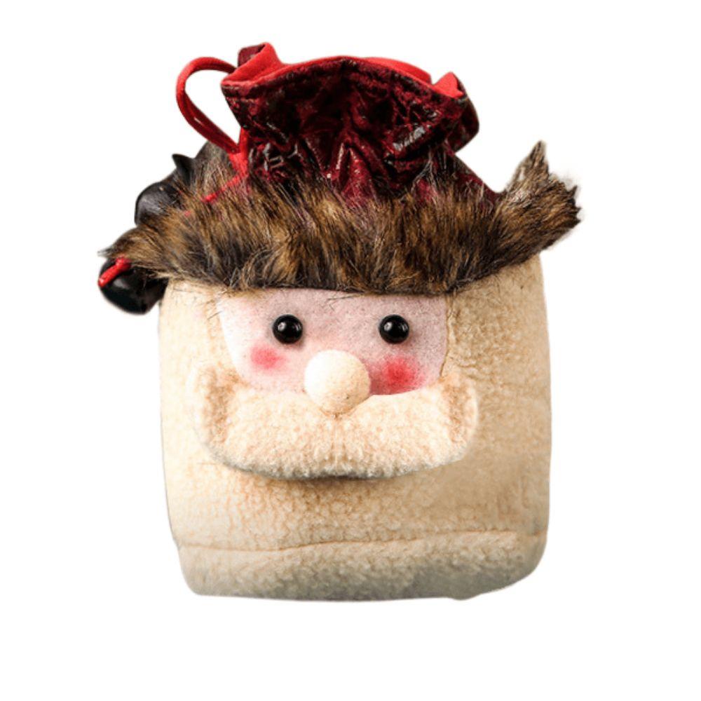 Săculeț cu șnur imprimat cu Moș Crăciun Decor de petrecere Săculeț Fructul Păcii Sac de cadouri de Crăciun Sac de bomboane Geantă de mână