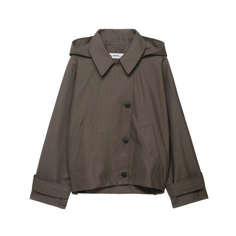 Zbzr Autumn New Women Clothes Western Style Fashion Temperament Versatile Simple Waterproof Trench Coat Outerwear 0548242
