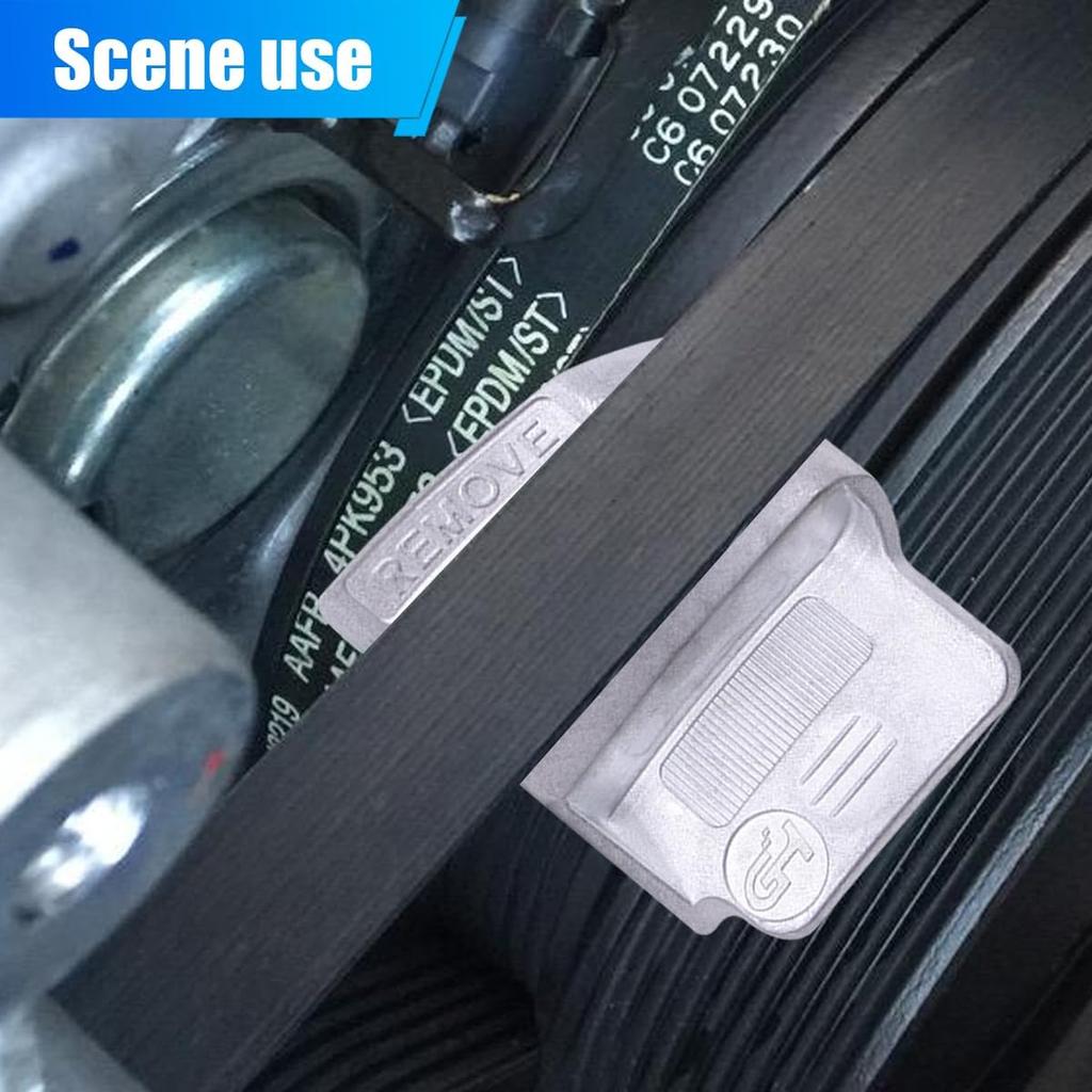 2PCS Stretch Belt Mate Kit, Metal Auxiliary Pulley Belt taller Tool for Timing Belt, Universal Serpentine Stretch Belts Remover Tool for Car Trolley