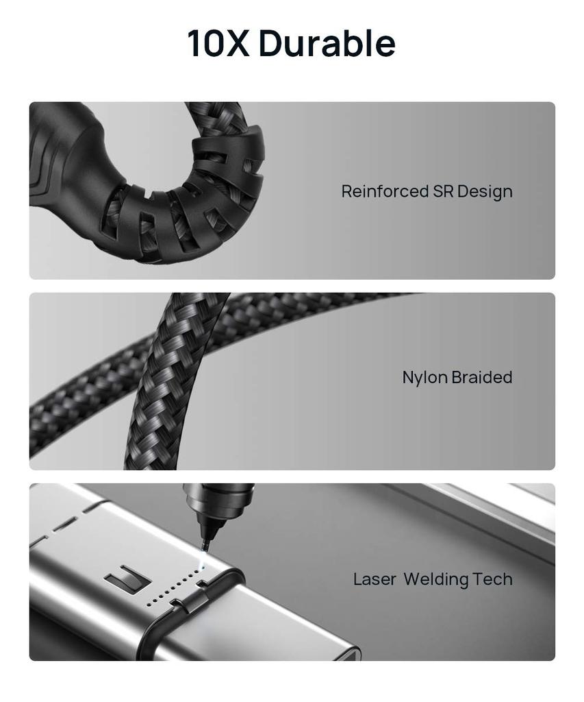 JSAUX USB C Extension Cable 2M USBC Extension Cord Male to Female PD Compatible High Speed 10Gbps Synchronous Transfer Compatible with iPhone Type C