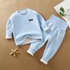 Conjuntos acolchados y gruesos de ropa interior térmica para bebés, traje de polar de cintura alta para niños y niñas, ropa para niños