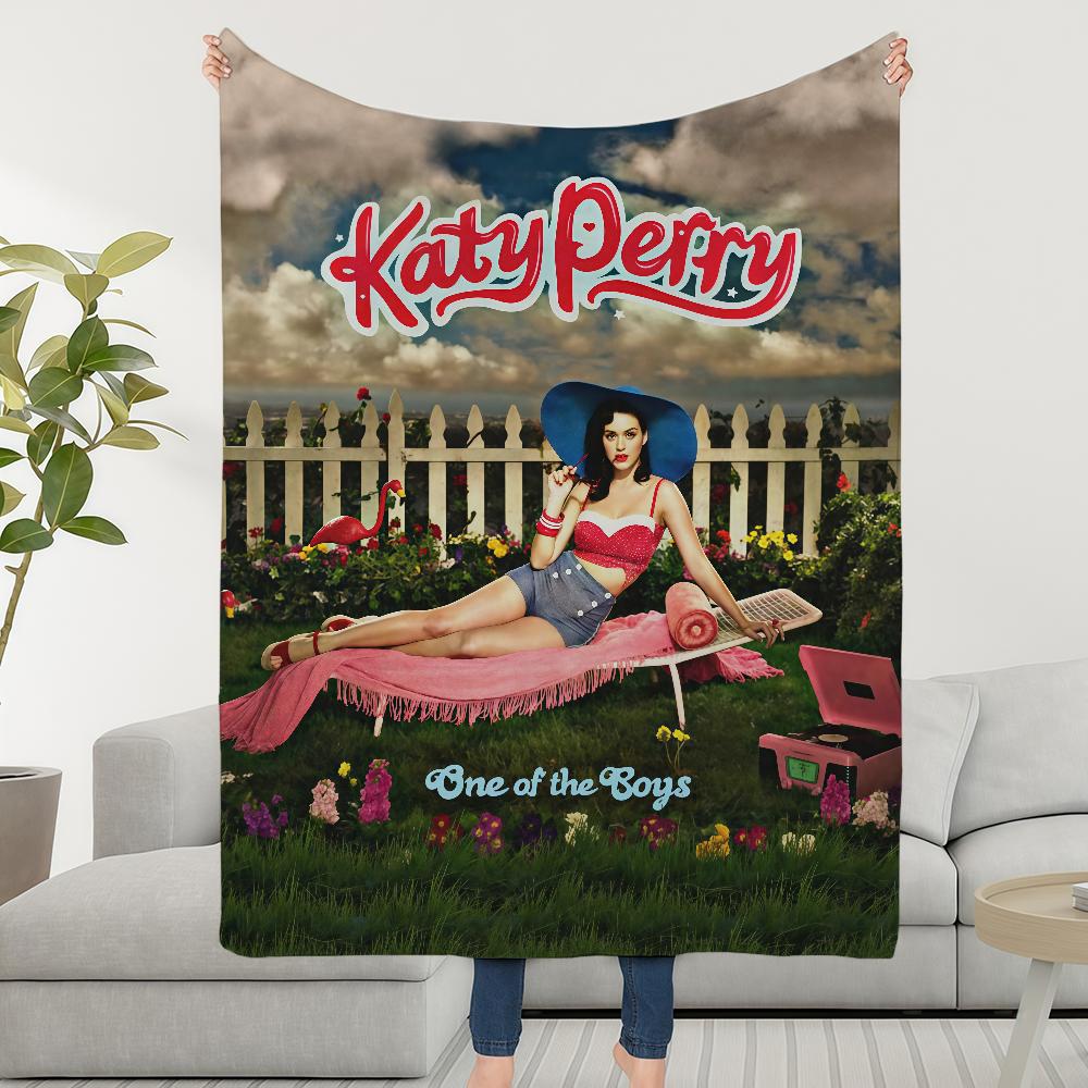 Blanket P-PerryS-ES Throw Super Cosy K-KatyS-ES Plush Living Room Sofa Album Couch Childish Bandaids Singer Birthday Gifts