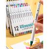 12/36 färger Klick Akvarell Penna Konst Markör Set Tvättbar Färgglad Handskrift Notera Måla Hand Konto Penna för student