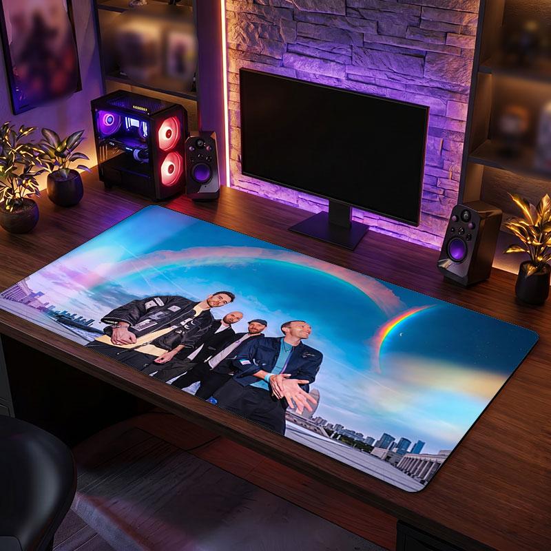 Big Mouse PadColdplay Extended Soft Desk Mat Gaming Office Computer Table Decor Mat