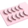 5 Pairs Flared Manga Lashes Wispy Faux Mink Lashes Hot Wet Eyelash  Eye Makeup