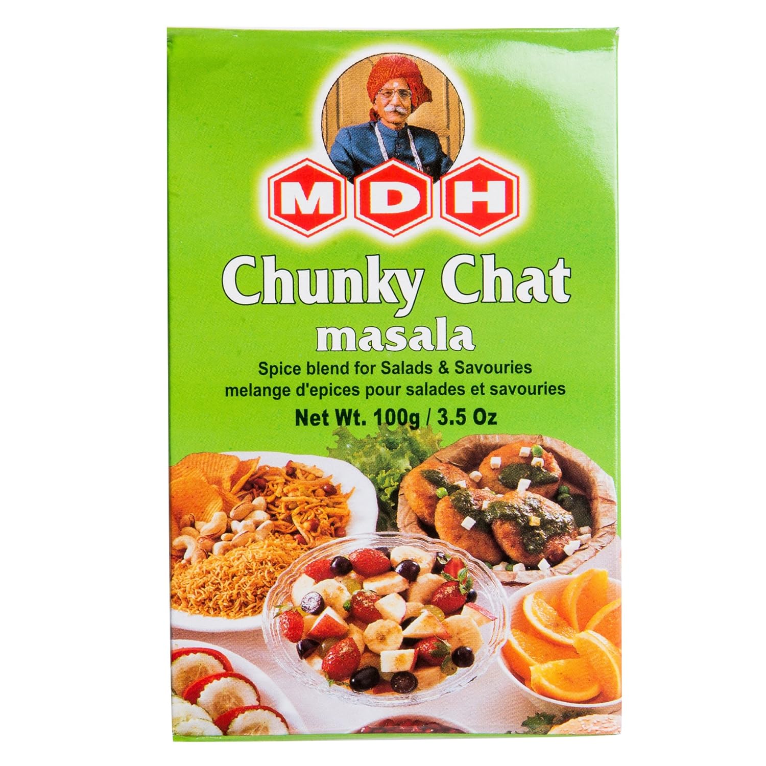 

MDH Chunky Chat Masala Powder 100g Pack of 1 for Spicy Flavorful Snacks and Salads