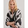 MD Women Clothes Summer New Casual Zebra Pattern Print Thin Silk Long Sleeve Shirts Female 05101818800