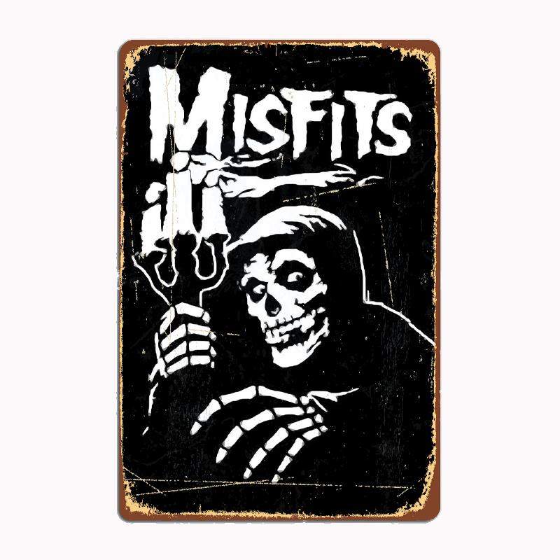 Misfits Heavy Metal Music Metal Sign Poster Garage Room Decor Automobile Club Tin Home Decor