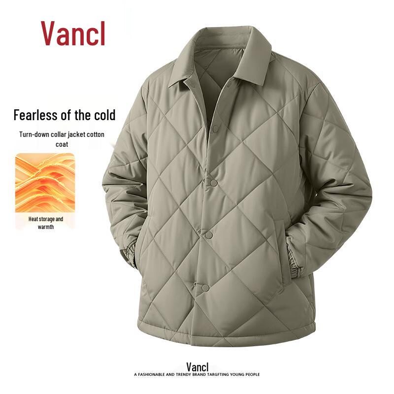 VANCL Men's Quilted Collared Winter Padded Jacket