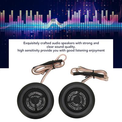 2 Pcs Car Tweeters 800W High Sensitivity Stereo Loudspkers for 2 Way System Cars with ABS Material Shock Resistant Design Sy Installation