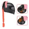 2pcs Motorcycle Helmets Ponytail with Bowknot Detachable Suction Cup Helmets Pigtail Universal Helmets Braid Multi Color