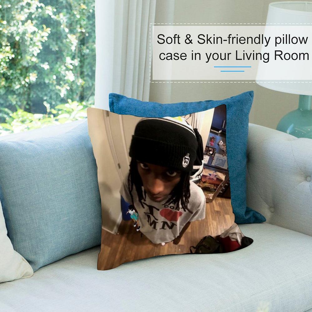 New P-Playboi CartiS Pillow Case Short Plush Sofa Decorative Gift Home Double-sided Printing Cushion