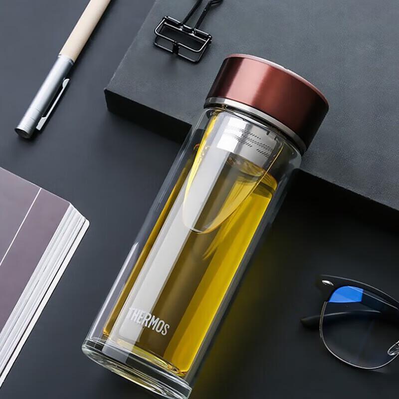 THERMOS TCGD-300 Double-Wall Glass Tea Tumbler
