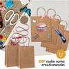 25pcs Kraft Paper Bags for Gifts, Food & Sweets, Strong Carrier Bags with Twisted Handles, Gift Bags for Kid Parties, Weddings, 27x21x11cm