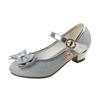 Girls Sandals Rhinestone Butterfly Latin Dance Kids Shoes Children High Heel Princess Shoes Glitter Leather Party Dress Wedding