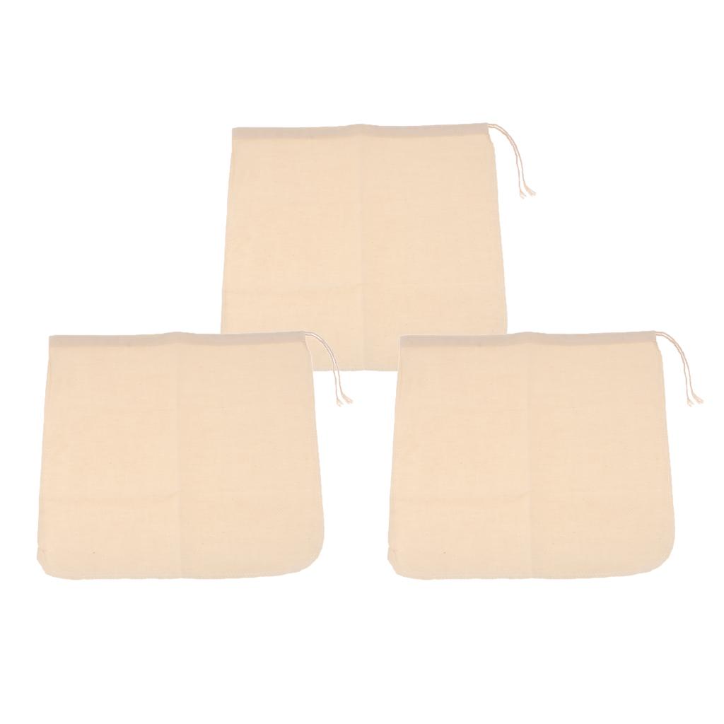 4Pcs 30x30cm Juice Reusable Mesh Strainer Filter Bag Multiple Usage