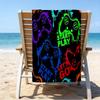 Ultra-Soft Beach Towel with Game Controller Theme,Ideal for Pool - Camping, Diving - Perfect Travel Essential, Vibrant Beach Towel.