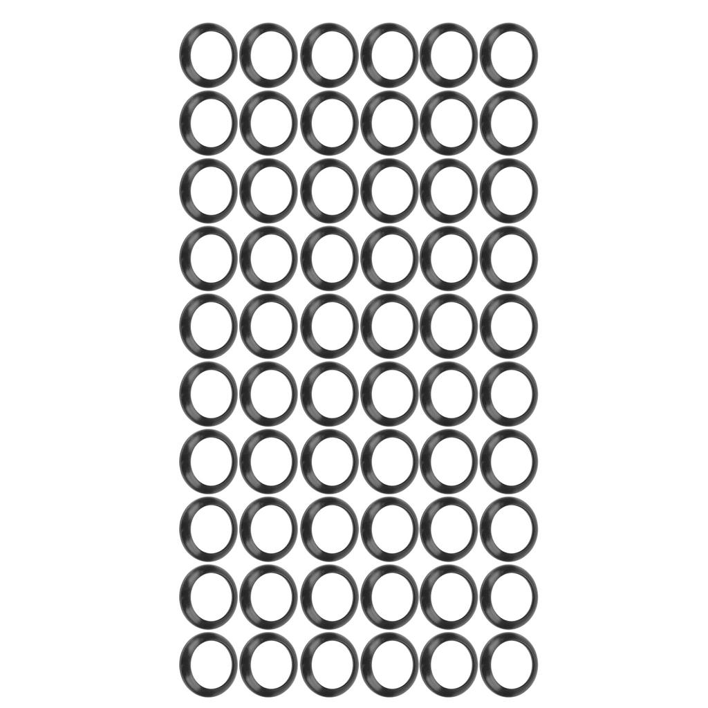 60Pcs 15MM Fishing Rod Spacer Ring Silicone Fishing Pole Handle Guides Rings Black