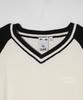 Raglan Knit Black X-girl Women's V-Neck Sweater,